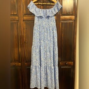Floral Blue Maxi Dress